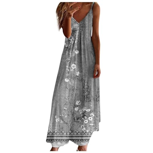 Sommerkleid Damen Lang, Maxikleid Damen Sommer Boho Strandkleid Maxi Trägerkleid V ausschnitt Armellos Blumendruck Sommerkleider Damen Leicht und Luftig Lang Blumenkleid Strandkleider Sommerkleid Damen Lang, Maxikleid Damen Sommer Boho Strandkleid Maxi Trägerkleid V ausschnitt Armellos Blumendruck Sommerkleider Damen Leicht und Luftig Lang Blumenkleid Strandkleider von Generic