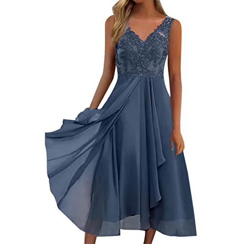 Sommerkleid Partykleid Festlich Cocktailkleid,Summer Weißes Kleid Mit Lochstickerei,Maxikleid Damen,Kleid Rückenfrei Sommer,Kleid Punkte,Figurbetontes Kleid,Tunika Kleid Maxi von Generic