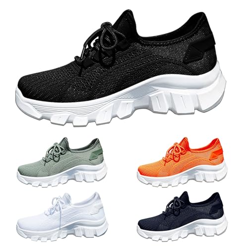 Sommerliche Damenschuhe Sneaker Flach Trekkingschuhe Mesh Atmungsaktive Walkingschuhe Breite Füße Weiche Sohle Laufschuhe rutschfeste Mode Casual Turnschuhe Schmerzlinderungs Outschuhe Sommerliche Damenschuhe Sneaker Flach Trekkingschuhe Mesh Atmungsaktive Walkingschuhe Breite Füße Weiche Sohle Laufschuhe rutschfeste Mode Casual Turnschuhe Schmerzlinderungs Outschuhe von Generic