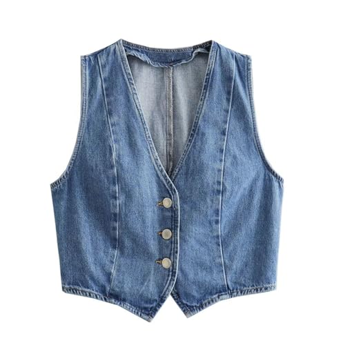 Sommermode Damen kurze Jeansweste + Rock-Set – blaue Weste A2-L Sommermode Damen kurze Jeansweste + Rock-Set – blaue Weste A2-L von Generic