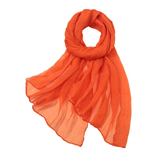 Sommerschal Damen Dünn Halstücher Seidentücher Stola Tuch Chiffon Schal Scarf Frauen Sommer Beiläufiger Bunter Mehrfarbiger Normallack Chiffon Dünner Regelmäßiger Seiden Schal Sonnenschutz Schal von Generic