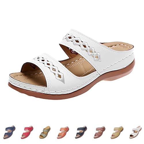 Sommerschuhe Damen Bequem Orthopädische Keilabsatz Slides Sandalen Elegante Sommer Peep Toe Hausschuhe Plattform Slipper mit Absatz Schlappen Pantoletten Freizeit Strandschuhe Bohemian Sommerschuhe Damen Bequem Orthopädische Keilabsatz Slides Sandalen Elegante Sommer Peep Toe Hausschuhe Plattform Slipper mit Absatz Schlappen Pantoletten Freizeit Strandschuhe Bohemian von Generic