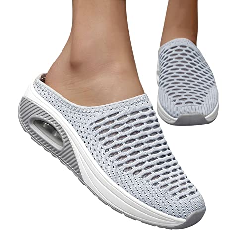 Sommerschuhe Damen Turnschuhe Plateau Weiche Bequem Schuhe Fußballschuhe Sneaker Leichtgewichts Atmungsaktiv Frauen Tennisschuhe Shoes Höhe Erhöhen Mesh Socks Plateau Für Camper Walking Sport XG78 von Generic