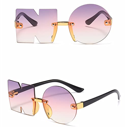Sonnenbrille für Punk, übergroße, unregelmäßige, rahmenlose Polygon-UV400-Brille Generic405405 von Generic