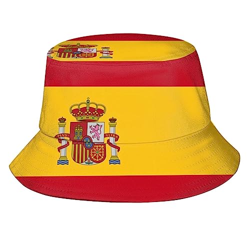Sonnenhut Flagge Von Spanien Bucket Hat Atmungsaktiv Adumbral Hut Uv-Schutz Mütze Für Outdoor Reisen Strand von Generic