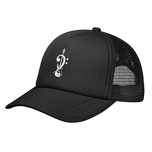 Sonnenmütze Vintage Bassschlüssel Bassgitarre Lustiger Gitarrenspieler Sport Mütze Freizeit,Uv-Schutz Hut Basecap Für Sport Running Herren von Generic