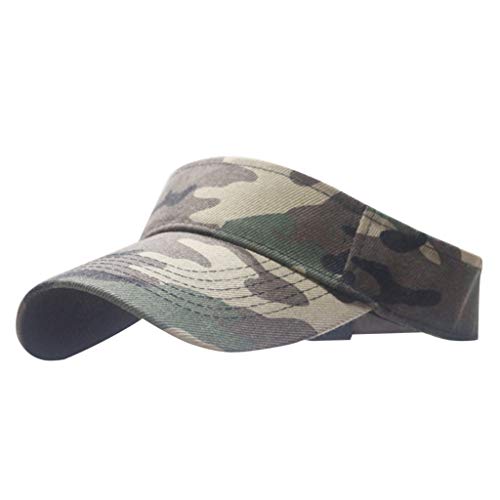 Sonnenschild Damen Visor Cap Camouflage Coole Running Trucker Cap Hip-Pop Sonnenschutz Basecap Sommer Retro Polocap Cappy Sportkappe Tenniscaps Lässig von Generic
