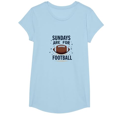 Sonntage sind für Fußball T-Shirt, Girls, Himmelblau, XS von Generic