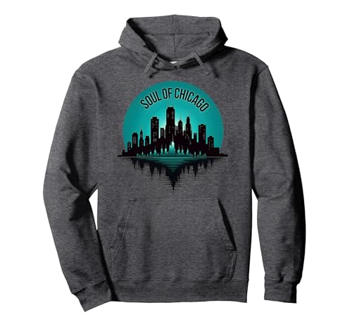 Soul of Chicago House Music Herren Graphic Top Pullover Hoodie, Unisex für Erwachsene, Anthrazit Meliert, L von Generic