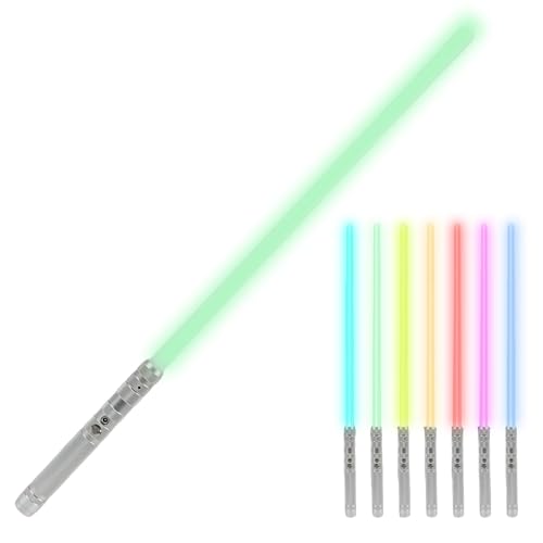Sound, Lichtschwert Kinder beleuchtet mit 7 Farben Lichtschwerter beleuchtbar Saber (Silber) von Generic