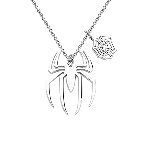 Spinnen-Halskette mit Spinnenfilm-inspiriertem Helden-Anhänger, Halskette, Halloween-Spinnen-Schmuck für Sie und Ihn, Edelstahl Edelstahl Legierung von Generic