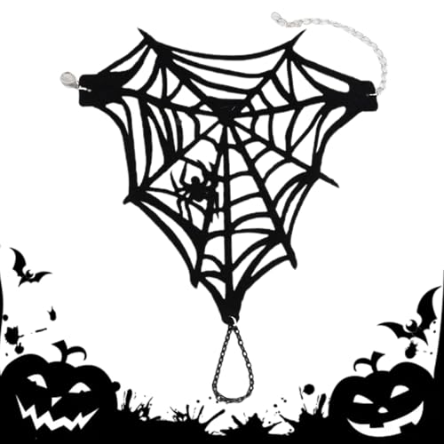 Spinnennetz-Armband, Halloween-Spinnen-Armbänder - Gotische Spinnennetz-Handkette | Halloween-Kostümschmuck, schwarzes Damen-Handgeschirr für Damen, Herren, Kinder von Generic
