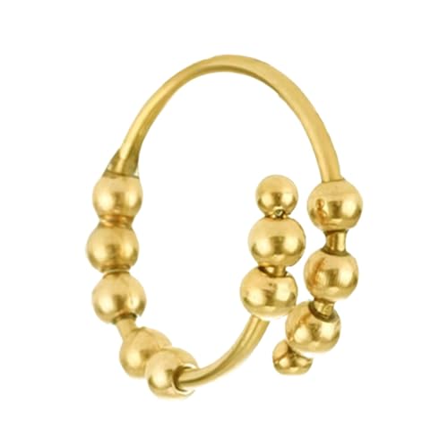 Spinnerring, Perlenring Fidget | Damen Herren Entspannungsring Fidget Schmuck,Einfache Mode Schmuck mit Perlen Flexible Passform Ringe Bequem für Dating, riferimento alla descrizione, Hardware von Generic