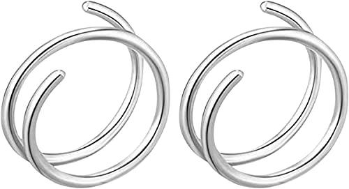 Spirale Nasenring für Mädchen, modischer Doppelnasenring für Nasenring, Nasenring für Frauen, Nasenring für Frauen, Nasenring, Piercing-Schmuck von Generic