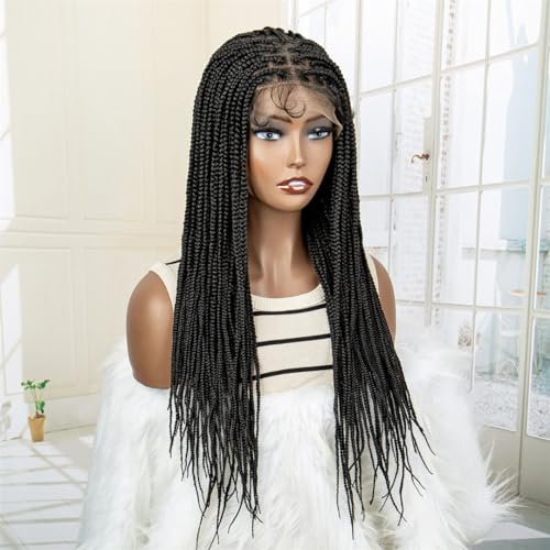 Spitze Perücke Synthetische Knotenlose Box Geflochtene Perücken Für Frauen 24 Zoll Spitze Frontal Cornrow Braids Perücken Mit Baby Haar Spitze Perücke Synthetische Knotenlose Box Geflochtene Perücken Für Frauen 24 Zoll Spitze Frontal Cornrow Braids Perücken Mit Baby Haar von Generic