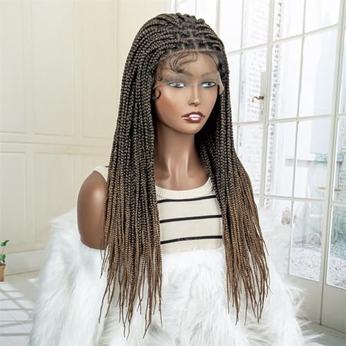 Spitze Perücke Synthetische Knotenlose Box Geflochtene Perücken Für Frauen 24 Zoll Spitze Frontal Cornrow Braids Perücken Mit Baby Haar von Generic