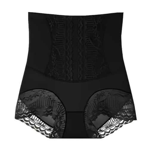 Spitzenhöschen mit hoher Taille zur Bauchkontrolle, Nahtlose Hüftstraffungs- und Postpartum-Bodyshaping-Hose für Damen(D,M) von Generic