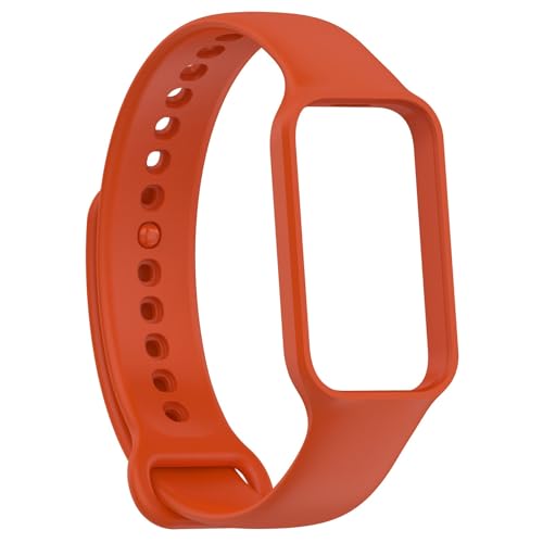 Sport Armbänder Kompatible mit Xiaomi Smart Band 8 Active/Redmi Watch 2 Armband für Damen Herren,Weiche Silikon Band Ersatz Armband für Xiaomi Smart Band 8 Active/Redmi Watch 2 Ersatzarmband, Orange von Generic