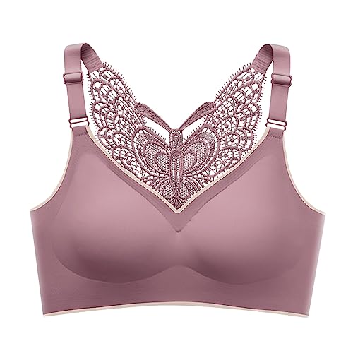 Sport BH Starker Halt BH TräGerlos GroßE BrüSte Damen BH ohne Bügel Bralette-BH Bio-Baumwolle LäSsig Unsichbarer BH Nippel BH Yoga Bra Top für Yoga Fitness-Training von Generic