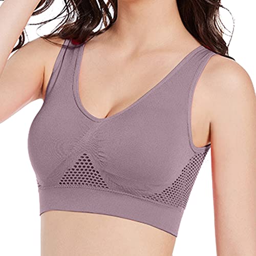 Sport BH für Damen Große Größe Hohe Belastungen Racerback Sport-BH Starker Halt Push Up BH Ohne Buegel Gepolstert Bustier Damen Große Brüste Yoga BH Sports Bra Tank Top für Fitness Training von Generic