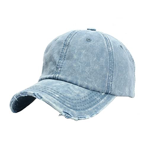 Sport Basecap Herren, Damen Zerrissener Jeans Cap Baseball Caps Einfarbig Kappe Cappies Snapback Baseballkappe Unisex Verstellbar Schildkappe Sports Trucker Cap mit Schirm Modern Hut Schirmmütze Sport Basecap Herren, Damen Zerrissener Jeans Cap Baseball Caps Einfarbig Kappe Cappies Snapback Baseballkappe Unisex Verstellbar Schildkappe Sports Trucker Cap mit Schirm Modern Hut Schirmmütze von Generic