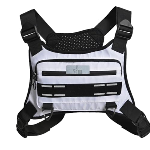 Sport-Brusttasche – Handytasche, reflektierende Brusttasche | Verstellbare, atmungsaktive Laufweste für Bergsteigen, Radfahren, Herren und Damen von Generic