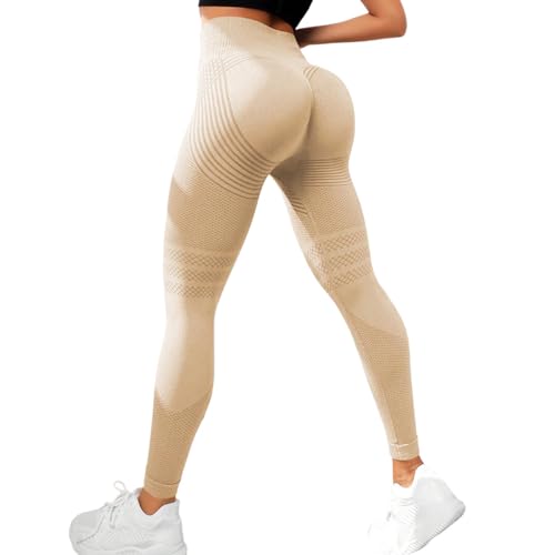 Sport Leggings Damen Anti Cellulite Leggings High Waist Push Up Yogahose Lange Blickdicht Kompressions Sporthose Elastische Bauchweg Fitness Laufhose mit Hohe Taille Bauchkontrolle von Generic