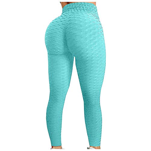 Sport Leggings Damen High Waist Yogahose Damen Push Up Sport Leggings Damen Booty Scrunch Honeycomb Sportleggins Lang Gym Fitness Leggins Blickdichte Laufhose Sporthose Yoga Hose für Mädchen von Generic