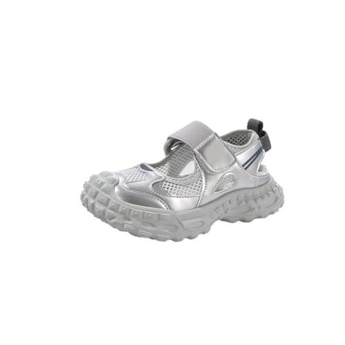 Sport Outdoor Sandalen für Mädchen Weiche Sohle Rutschfeste Kinder Masche Atmungsaktiv Mode Turnschuhe 27 EU,Silber Sport Outdoor Sandalen für Mädchen Weiche Sohle Rutschfeste Kinder Masche Atmungsaktiv Mode Turnschuhe 27 EU,Silber von Generic