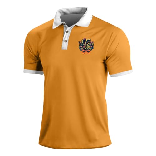 Sport Poloshirt Herren Atmungsaktiv Orange Poloshirt Weiß Business Hemd Herrenhemden Kurzarm Orange Poloshirt Herren 4XL 3XL Poloshirt Herren Set von Generic