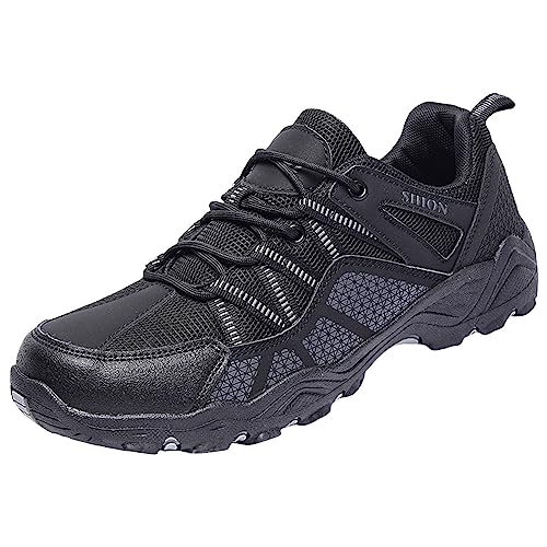 Sport Schuhe Männer Mit Schnürsenkel, Running Schuhe Herren, Turnschuhe Mit Luftpolster Sportlichen Halbschuhe Fashion Leichtgewichts Joggingschuhe rutschfeste Straßenschuhe Casual Wanderschuhe von Generic