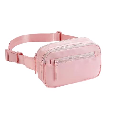 Sport-Taillentasche - Messenger Brusttasche, Umhängetasche | Ideal Protection Fanny Pack Hüfttasche mit zwei Reißverschlussfächern, wasserdichte Hüfttasche zum und Wandern, Rosa, Se référer au von Generic