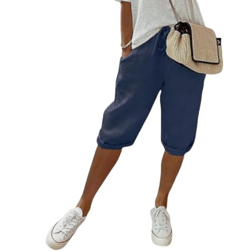 Sporthose Damen 3/4 Leinenhose Kurze Hose Leicht Luftig Sommerhose High Waist Baumwolle Leinen Hose Frauen Freizeithose mit Kordelzug Taschen Stoffhose Loose Bequem Yogahose Haremshosen Sporthose Damen 3/4 Leinenhose Kurze Hose Leicht Luftig Sommerhose High Waist Baumwolle Leinen Hose Frauen Freizeithose mit Kordelzug Taschen Stoffhose Loose Bequem Yogahose Haremshosen von Generic