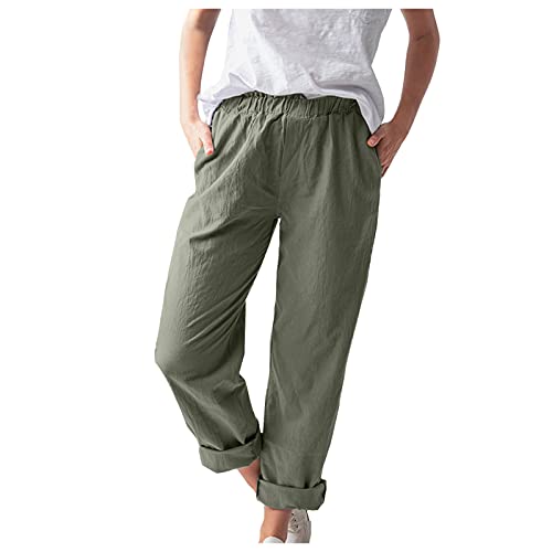 Sporthose Damen Sporthose Frauen Baumwolle Damen Relaxed Hose mit elastischem Bund Damen Jogginghose Uma Pants Damen Low Waist Cargo Jeans Schlafanzug/Pyjama/Yoga Hose von Generic