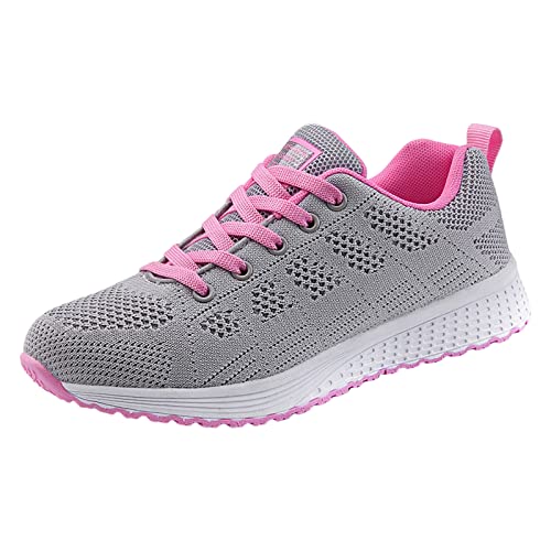 Sportlich Schuhe Damen Bequem Atmungsaktive, Trendy Damen Sneakers für Running, Outdoor Jogging Trekkingschuhe Belüftet Mesh Turnschuhe rutschfest Abriebfest für Gymnastik Tennis Einfache luftige von Generic