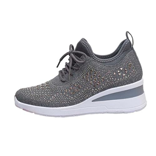 Sportlich Schuhe Running Damen Bequem Luftige, Casual Laufschuhe für Damen Atmungsaktive, Trendy Turnschuhe rutschfest Abriebfest Outdoor Trekking Tennis Gymnastikschuhe Fitness Joggingschuhe von Generic