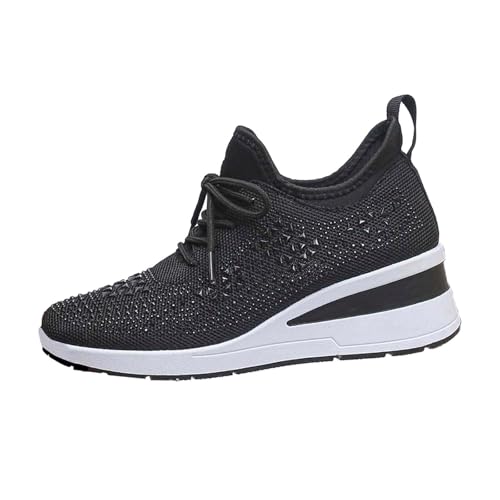 Sportlich Schuhe Running Damen Bequem Luftige, Casual Laufschuhe für Damen Atmungsaktive, Trendy Turnschuhe rutschfest Abriebfest Outdoor Trekking Tennis Gymnastikschuhe Fitness Joggingschuhe von Generic