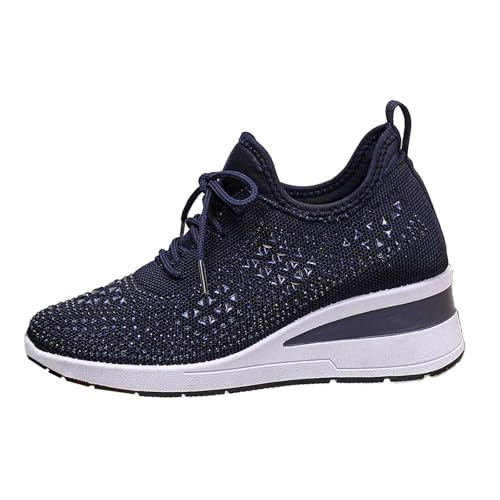 Sportlich Schuhe Running Damen Bequem Luftige, Casual Laufschuhe für Damen Atmungsaktive, Trendy Turnschuhe rutschfest Abriebfest Outdoor Trekking Tennis Gymnastikschuhe Fitness Joggingschuhe von Generic