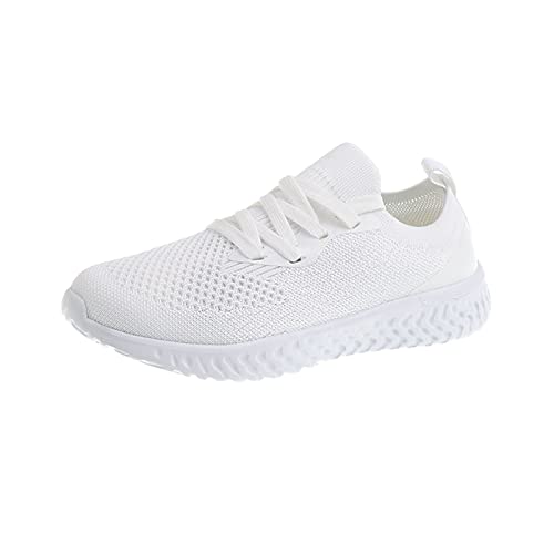 Sportschuhe Damen Mit Schnürung 37-42：Sneaker Damen Leicht Laufschuhe Breathable Fitnessschuhe Atmungsaktive Joggingschuhe Bequemer-Weiche Freizeitschuhe Fashion Wanderschuhe rutschfeste Turnschuhe von Generic