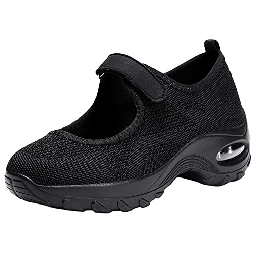 Sportschuhe Damen Weiche 37-42：Sneaker Senioren Sommerschuhe Netz Aussehende Schuhe Mit Luftkissen Trekking- & Wanderschuhe Anti-Rutsch Freizeit-Schuhe Einfarbig Laufschuhe Leicht von Generic