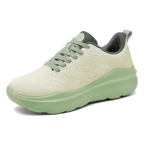 Sportschuhe Herren Mit Schnürsenkel, Laufschuhe Mit Dämpfung Herren, Turnschuhe Mit Luftpolster Sportlichen Halbschuhe Fashion Leicht Joggingschuhe rutschfeste Arbeitsschuhe Casual Wanderschuhe von Generic