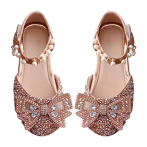 Sportschuhe Jugendliche Mädchen Kleines Kind Mädchen Mary Jane Ballerina Schuhe Ballettschuhe Hochzeit Party Kleid Prinzessin Jungs Schuhe 36 (Pink, 28.5 Little Child) von Generic