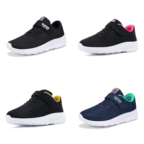 Sportschuhe Jungen Turnschuhe Mädchen Kinderschuhe Klettverschluss Hallenschuhe Turnschuhe Unisex Kinder Sportschuhe Helle Sohle Kinder Sneaker Slip On MäDchen von Generic