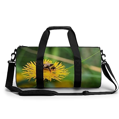 Sporttasche Blume Und Biene Sport-Sporttaschen Für Männer, Frauen, Yoga-Tasche, Wochenendtaschen 45x23x23cm von Generic