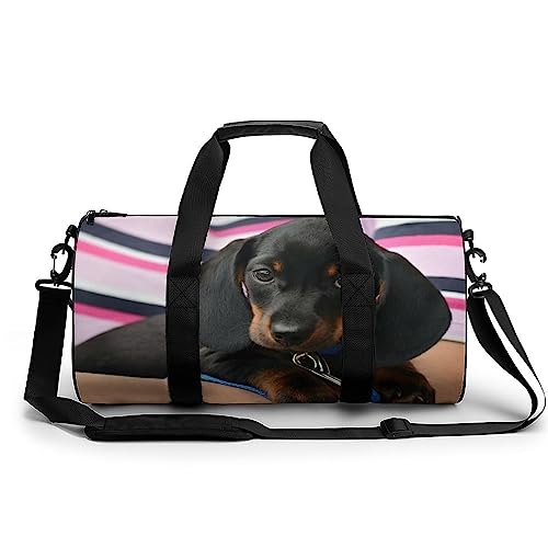 Sporttasche Tier Hund Sport-Sporttaschen Für Männer, Frauen, Yoga-Tasche, Wochenendtaschen 45x23x23cm von Generic