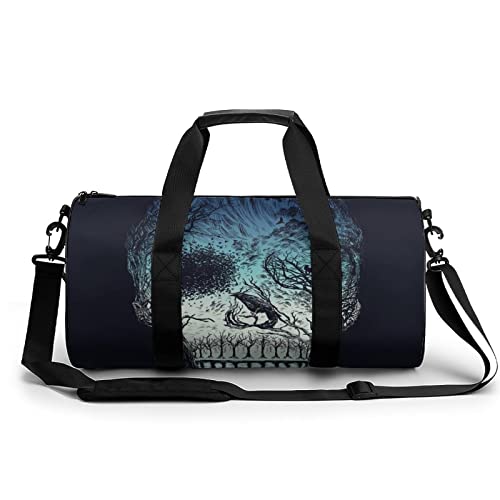 Sporttasche Totenkopf Sport-Sporttaschen Für Männer, Frauen, Yoga-Tasche, Wochenendtaschen 45x23x23cm von Generic