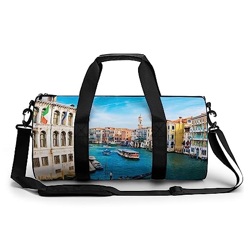 Sporttasche Wasser Stadt Sport-Sporttaschen Für Männer, Frauen, Yoga-Tasche, Wochenendtaschen 45x23x23cm von Generic