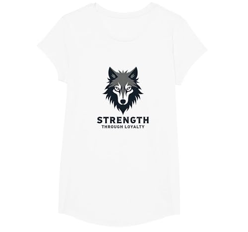 Stärke durch Loyalität — Das Motto von Wolf Pack T-Shirt, Girls, Weiß, XS von Generic