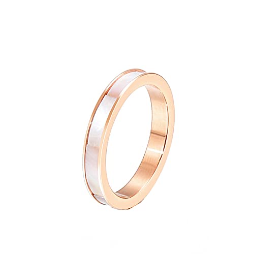 Stapelbarer Muschelring f眉r Damen f眉r Paare, personalisierter Edelstahl-Bandring Stapelbarer Muschelring f眉r Damen f眉r Paare, personalisierter Edelstahl-Bandring von Generic
