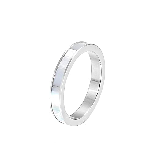 Stapelbarer Muschelring f眉r Damen f眉r Paare, personalisierter Edelstahl-Bandring Stapelbarer Muschelring f眉r Damen f眉r Paare, personalisierter Edelstahl-Bandring von Generic